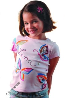 Kinder-T-shirt mit Textilmalerei